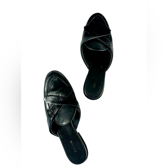 Frame Denim Le Willoughby Black Leather Slide/ Mules US 7.5 - Picture 11 of 15